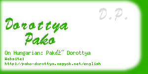 dorottya pako business card